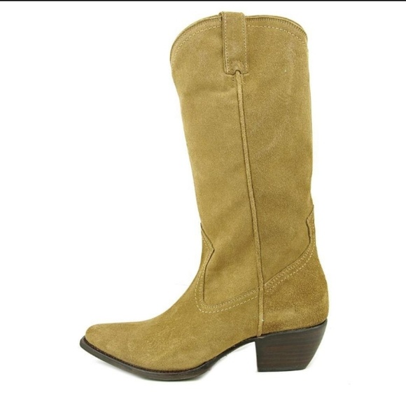 frye suede cowboy boots
